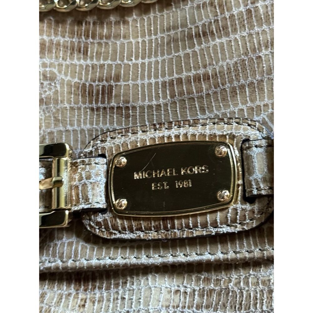 Michael Kors Python Hamilton Snakeskin Embossed Leather Bag crossbody